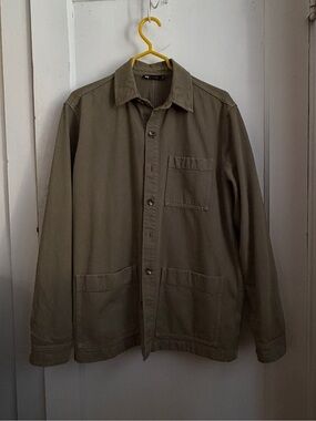 Simons Olive Utility Shirt Jacket
